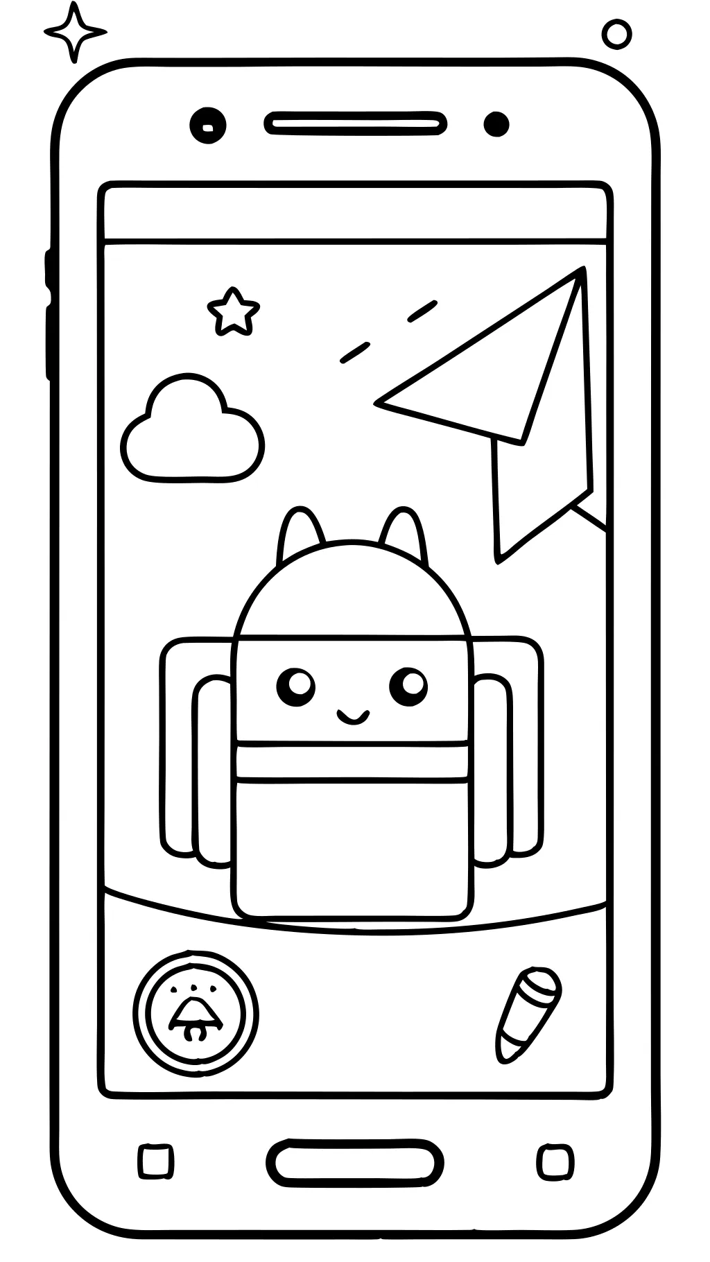 application qui transformera mes dessins en pages à colorier Android